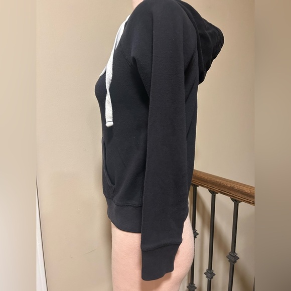 Aeropostale Girls Black Fleece Zip-Up Hoodie Sweatshirt Size Small - Picture 3 of 4